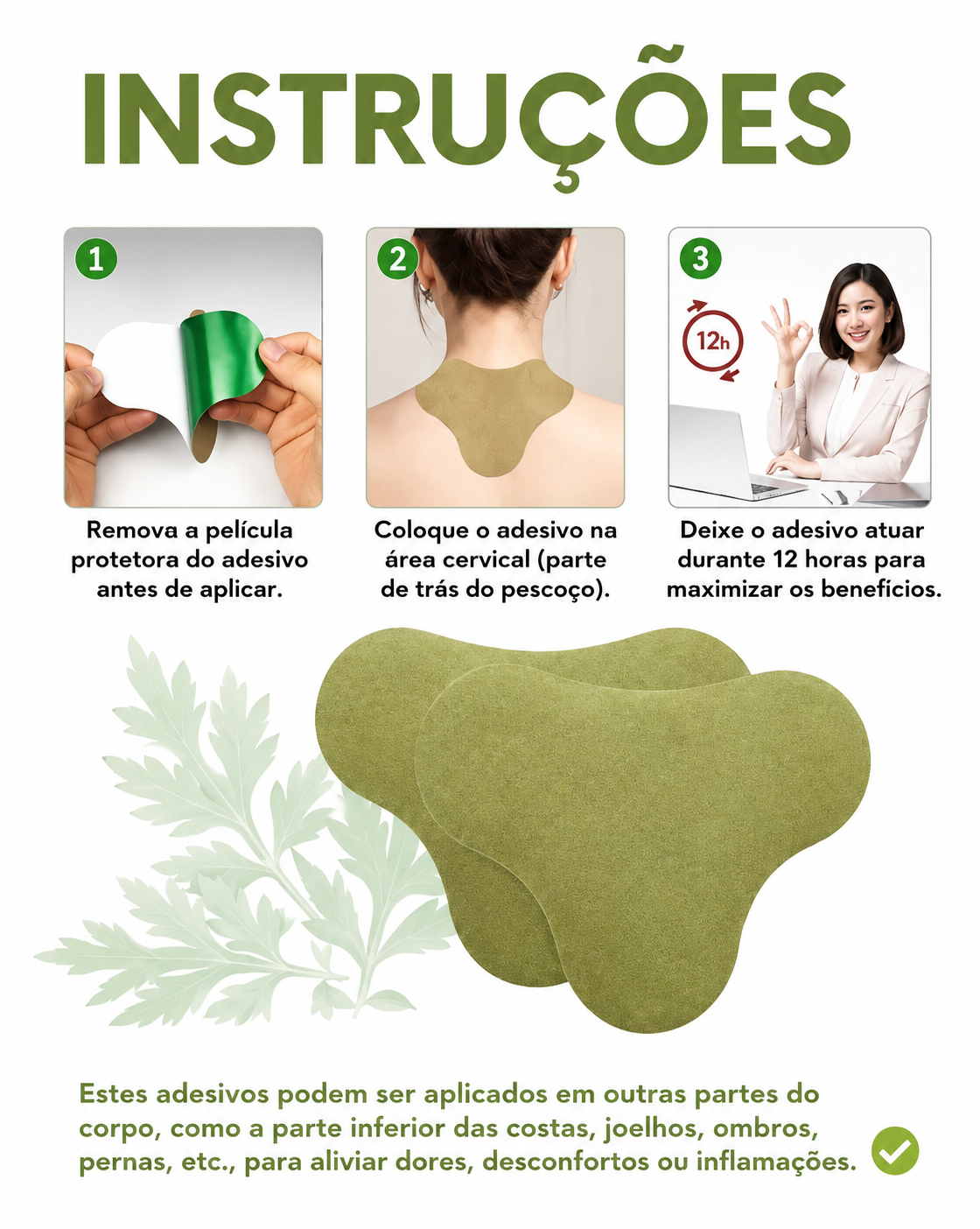 Viora HeatPatch™ | Adesivos Térmicos para Alívio Lombar (10 Unidades)