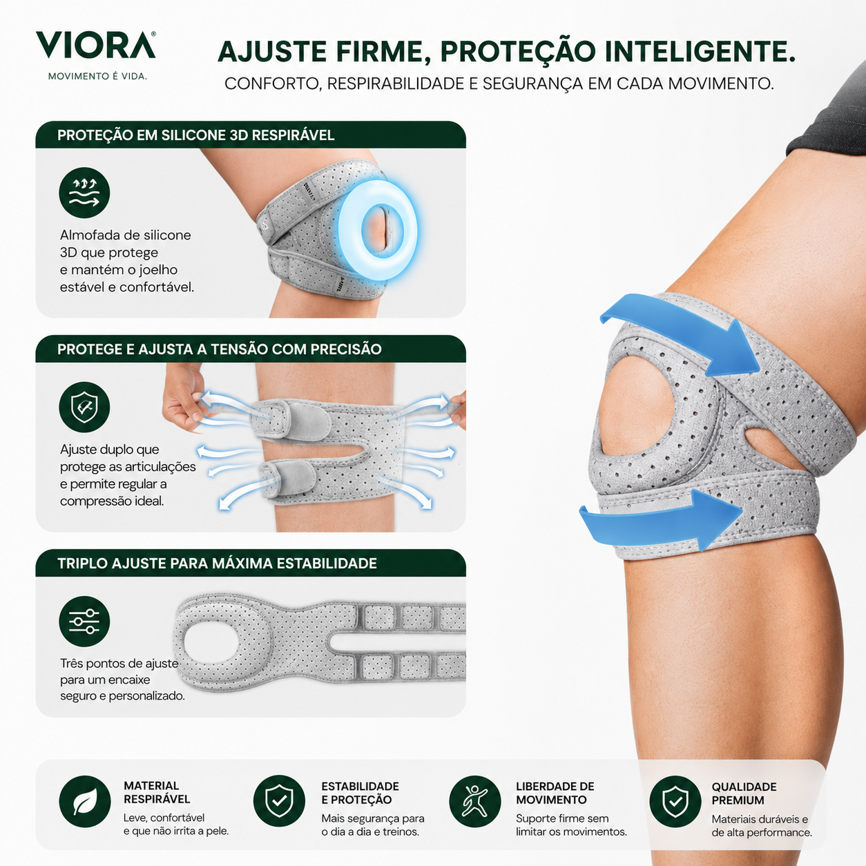 Viora KneeGuard Pro™ | Joelheira Estabilizadora