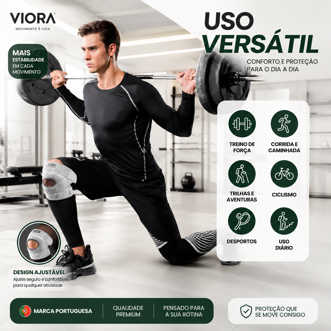 Viora KneeGuard Pro™ | Joelheira Estabilizadora