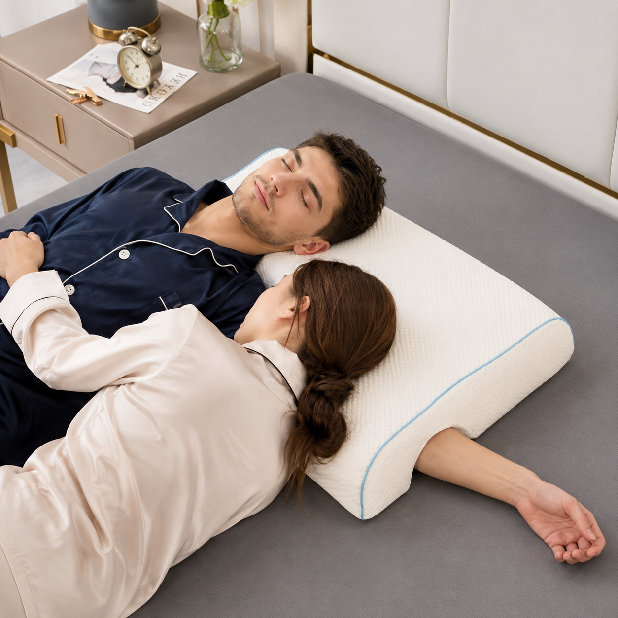 Viora CoupleRest™ | Almofada Ergonómica para Casais