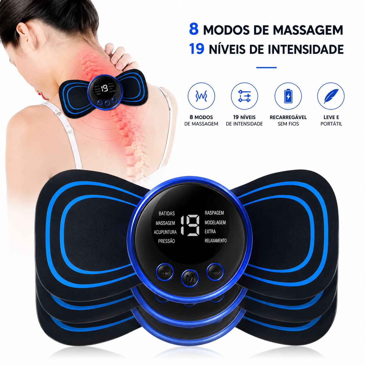 Viora ButterflyRelax™ | Massageador Cervical Elétrico
