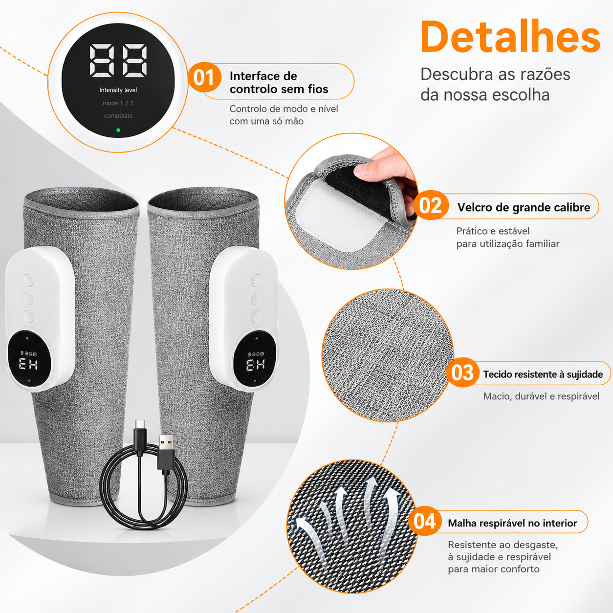 Viora LegFlow™ | Massageador de Gémeos por Compressão