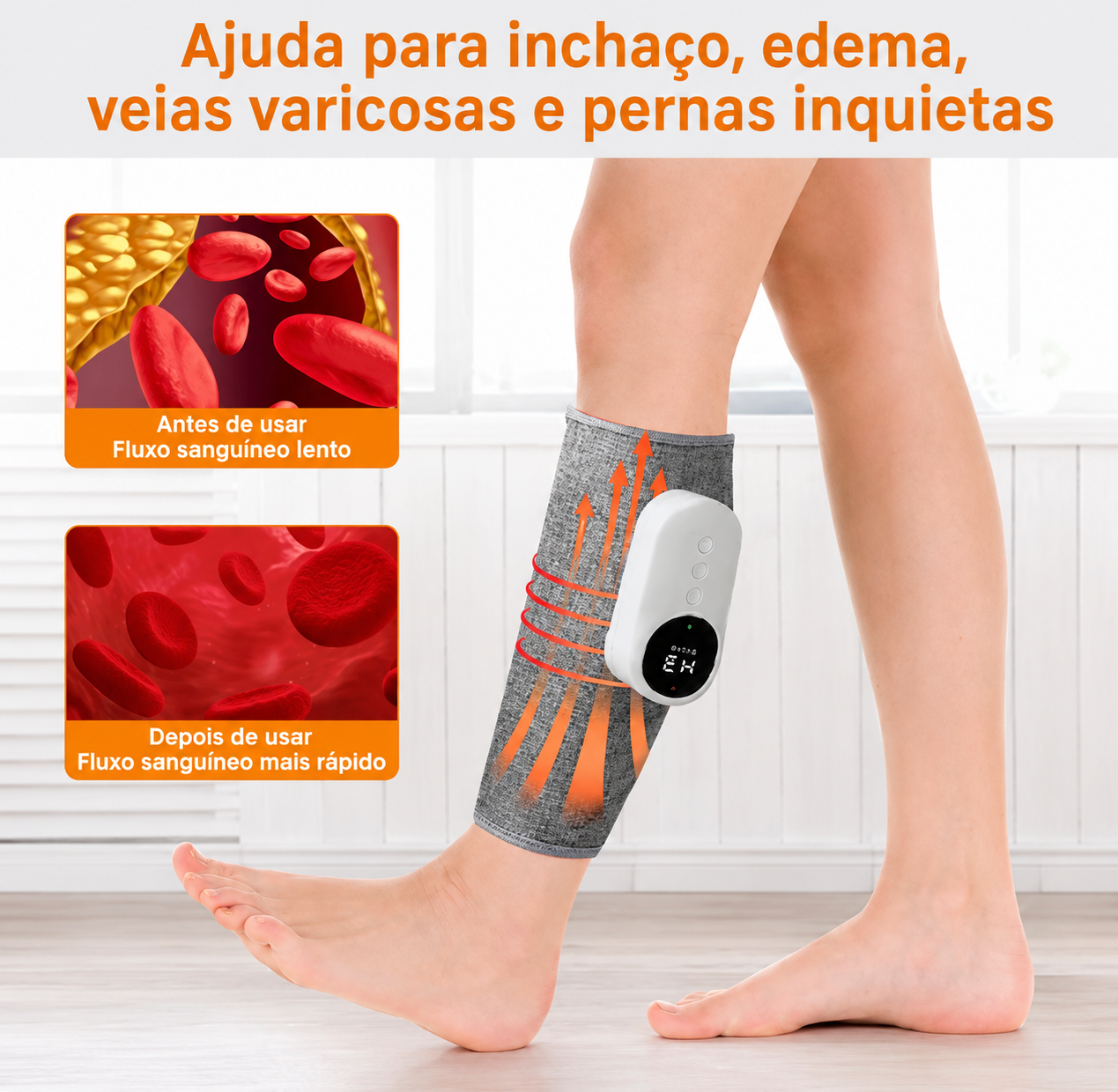 Viora LegFlow™ | Massageador de Gémeos por Compressão