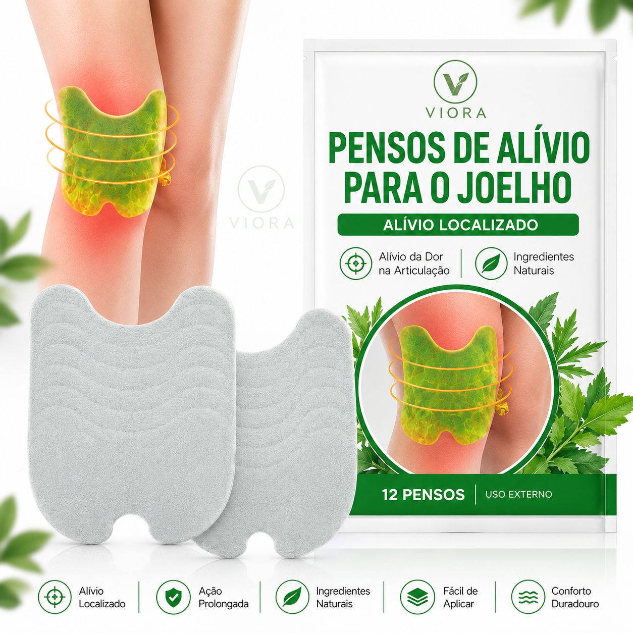Pensos de Alívio para o Joelho VIORA Relief
