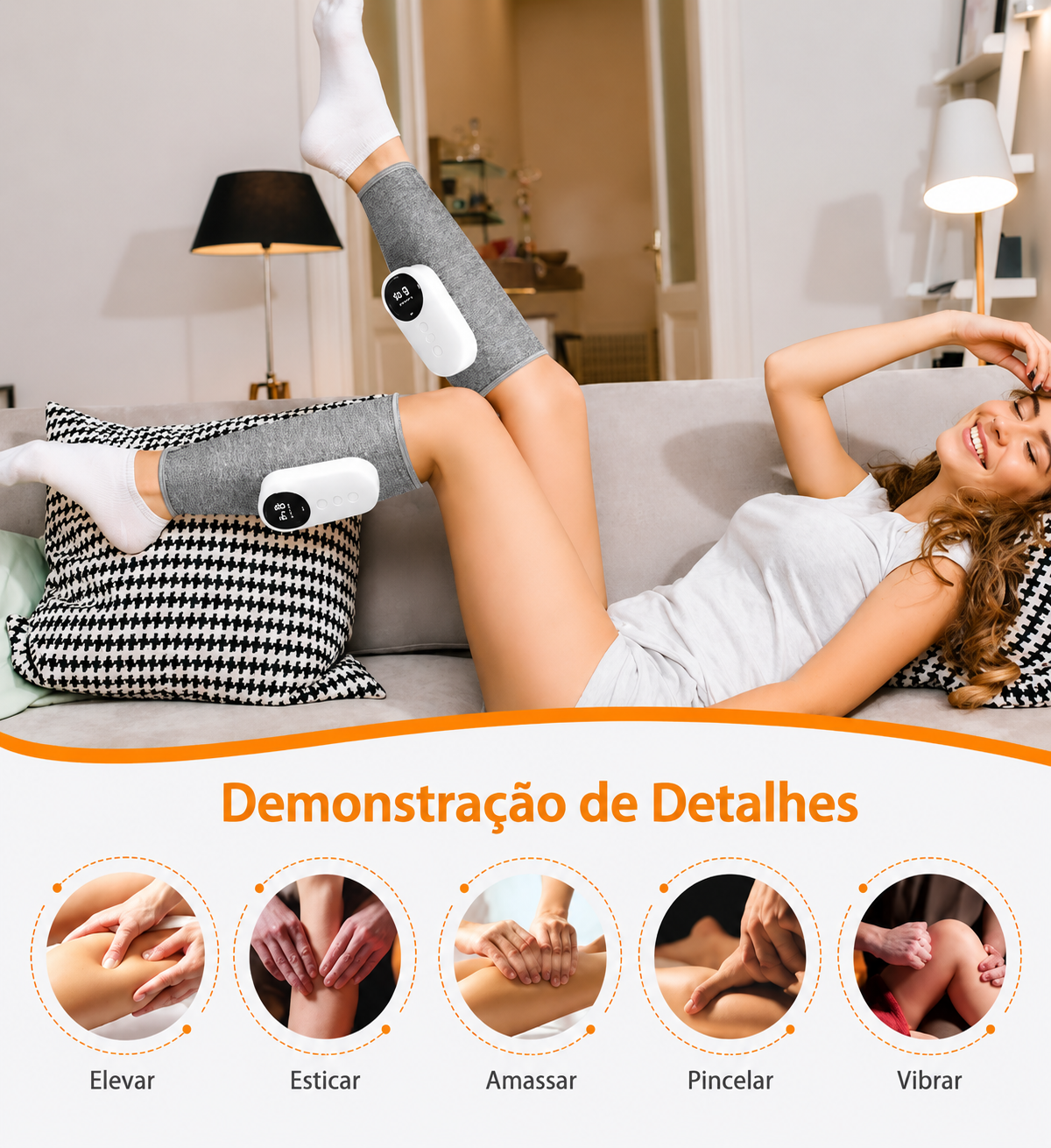 Viora LegFlow™ | Massageador de Gémeos por Compressão