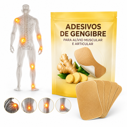 Viora GingerPatch™ | Adesivos Naturais para Alívio Muscular e Articular
